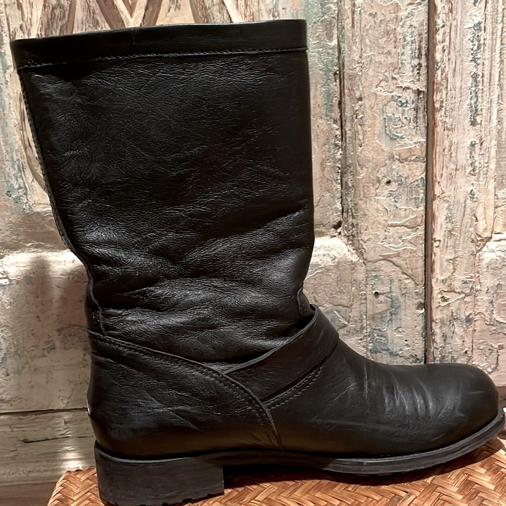 EUC Jimmy Choo Biker Boot, Mid Calf, Gold Hardware /42/12/ - Picture 6 of 10